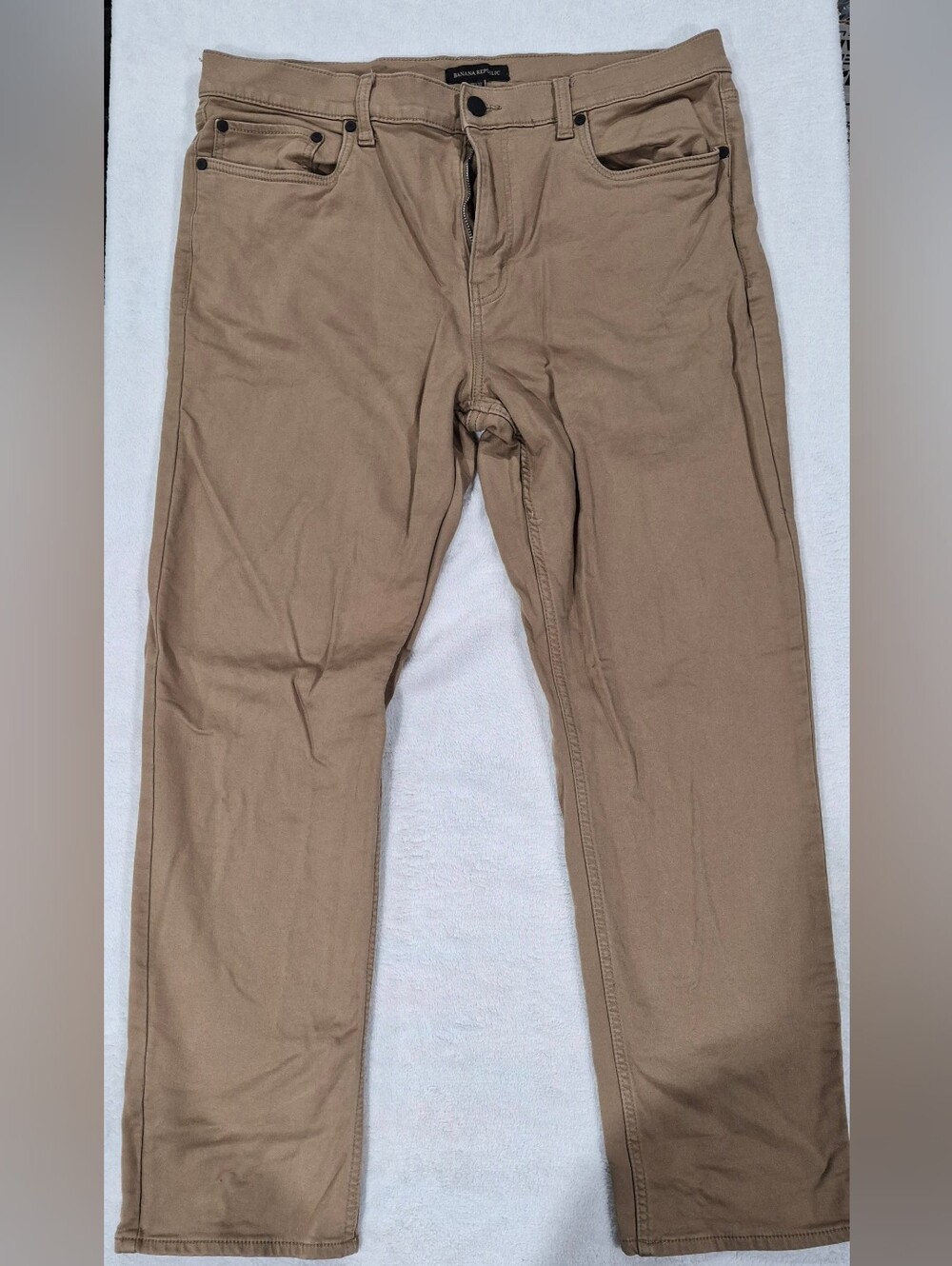 Mens 38x32 Banana Republic 5 Pocket Pant Tan Color